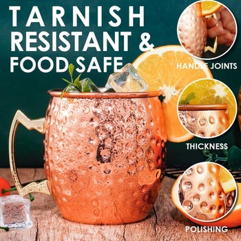 Hrnek Moscow Mule Rose Gold 500 ml Ručně vyrobený měděný hrnek Moscow Mule Měděné kelímky