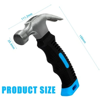 Mini kladivo z uhlíkové oceli, lehké a odolné, ideální pro kutilské projekty a opravy, 0,5 kg,