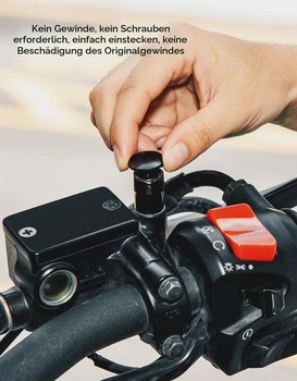 KEMIMOTO Univerzální šrouby M10 pro zaslepení motocyklových zrcátek, CNC hliník, krytky motocyklů