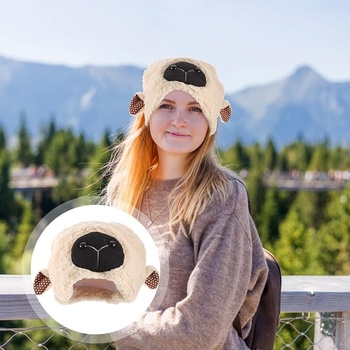 Plyšová čiapka VANZACK s ovčími ušami, 3 ks