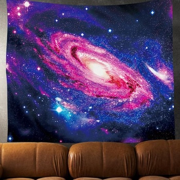 WEBEEDY UV reaktívna vesmírna galaxia gobelín čierne svetlo gobelín na stenu zavesený na hmlovine