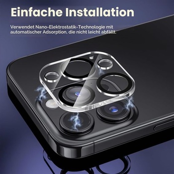 Súprava 3 ochranných krytov na objektív fotoaparátu kompatibilných s iPhone 15 Pro/iPhone 15 Pro Max