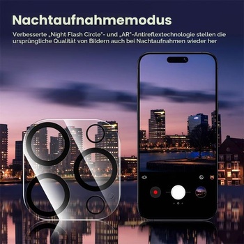 Súprava 3 ochranných krytov na objektív fotoaparátu kompatibilných s iPhone 15 Pro/iPhone 15 Pro Max