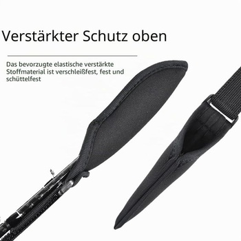 Sada 5 chráničov rybárskych prútov, držiak na rybársky prút, popruh 59 cm–130 cm, nastaviteľný
