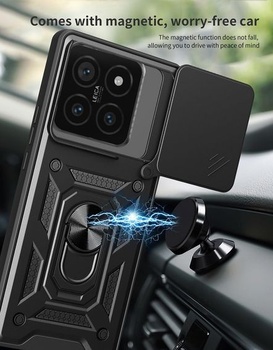 Pouzdro pro Xiaomi 14T Pro 5G/Xiaomi MII 14T Pro 5G, ochranný kryt s 360° kroužkem a krytkou