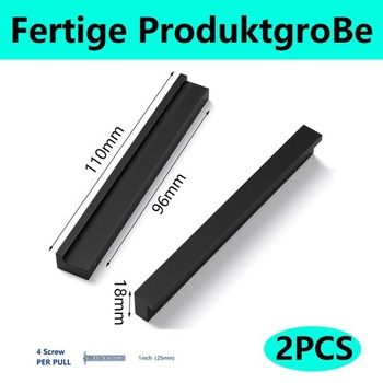 2 černé nábytkové úchytky, úchytky pro kuchyňské skříňky, černé úchytky skříněk, úchytky dveří