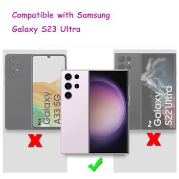 Náhradný sklenený kryt zadného krytu pre Samsung Galaxy S23 Ultra s predinštalovanou lepiacou páskou