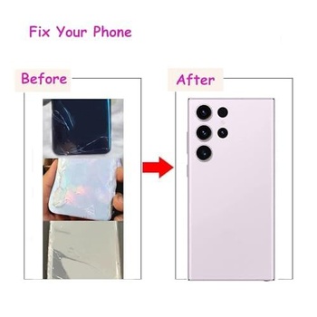 Náhradný sklenený kryt zadného krytu pre Samsung Galaxy S23 Ultra s predinštalovanou lepiacou páskou