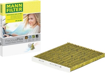 Kabínový filter MANN-FILTER FP 24 004 - biofunkčný peľový filter FreciousPlus - pre osobné automobily