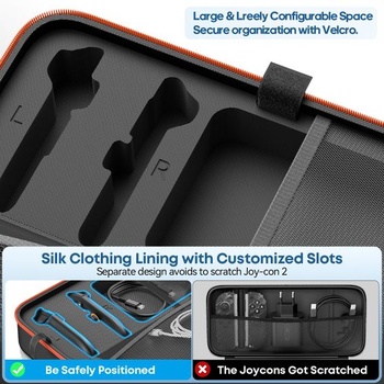 Púzdro OIVO Switch 2 pre Nintendo Switch/OLED/2, veľké prepravné púzdro pre Joy-Con a napájací