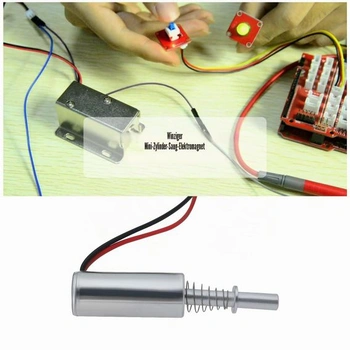 EMagTech 1 kus miniaturní válcový sací solenoid elektromagnet trubkový mikro magnetický přísavný