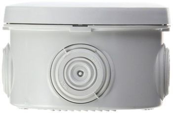 Kulatá rozvodná krabice Legrand leg94514 se zacvakávacím zámkem, průměr 70 mm, 45 mm, šedá