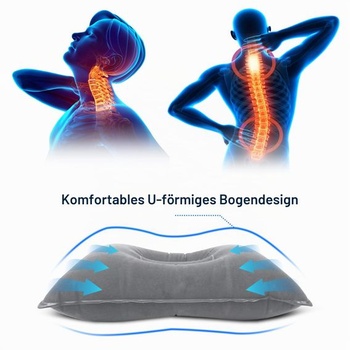 Flintronic Malé kempingové vankúše, 2 ks ultraľahkých nafukovacích vankúšov, bavlnené vzduchové
