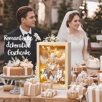 Milý dárek pro něj i pro ni, romantický finanční dárek pro ženy i muže, včetně věčných květin,