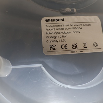 Fontána pre mačky 2,5 l + 3 filtre s aktívnym uhlím, super tichá, vodná fontána pre mačky s LED
