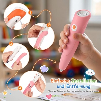 Silikónové púzdro pre pero Ravensburger Tiptoi 00110 00178 Starter Pen (ružové)