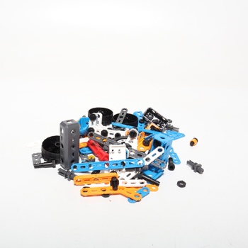 BANDAI - Meccano Junior Barrel 150 dielikov - Stavebnica 5 modelov, 2 nástroje, návod, úložné vedierko -