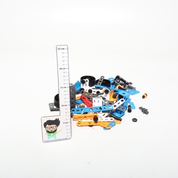 BANDAI - Meccano Junior Barrel 150 dielikov - Stavebnica 5 modelov, 2 nástroje, návod, úložné vedierko -