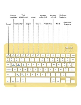 Klávesnice FOGARI pro tablet, Bluetooth, 10 palců (25,4 cm), AZERTY, francouzská, lehká, tenká, pro