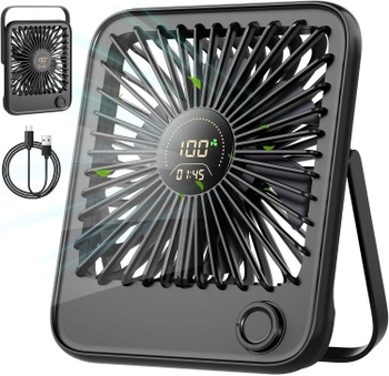 Stolný ventilátor Dealswin LED mini čierna2
