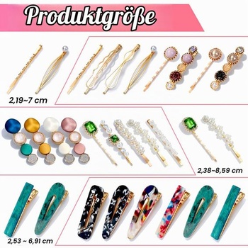 30 akrylových sponiek do vlasov a perlových sponiek do vlasov Cridoz pre ženy, vlasové doplnky s