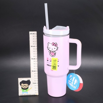 PYRAMÍDA Fľaša Hello Kitty so slamkou 1180 ml