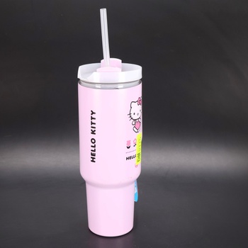 PYRAMÍDA Fľaša Hello Kitty so slamkou 1180 ml