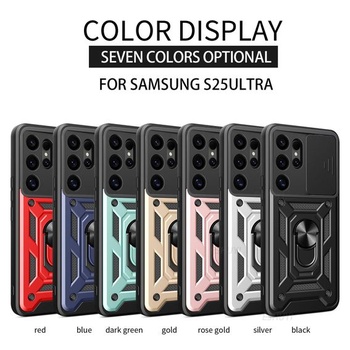 Puzdro pre Samsung Galaxy S25 Ultra s posuvným krytom fotoaparátu [Ochrana fotoaparátu] [Krúžkový