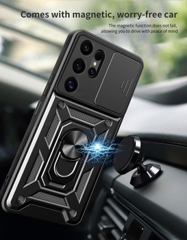 Puzdro pre Samsung Galaxy S25 Ultra s posuvným krytom fotoaparátu [Ochrana fotoaparátu] [Krúžkový