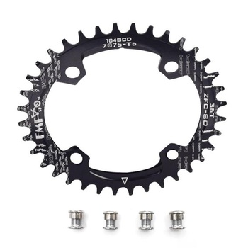 UPANBIKE Úzky široký oválny prevodník s jedným prevodníkom, BCD 104 mm, 32T 34T, 36T 36T, čierny