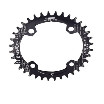 UPANBIKE Úzky široký oválny prevodník s jedným prevodníkom, BCD 104 mm, 32T 34T, 36T 36T, čierny