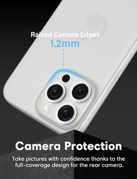 Kryt X-level pro iPhone 16 Pro Max, tenký 0,3 mm, průsvitně bílý.