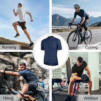 Pánsky cyklistický dres NuCamper, krátky rukáv, cyklistické tričko s 3 vreckami, priedušné a