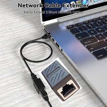 Adaptér RJ45 prepojovací konektor samica-samica, predlžovací kábel Ethernet, 8pinový modulárny