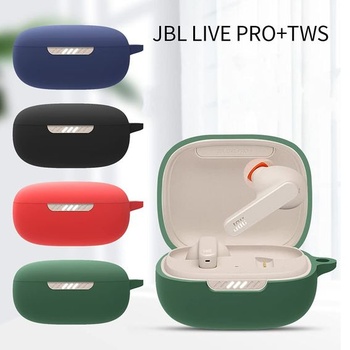 Puzdro GIOPUEY pre JBL Live Pro+ TWS, priehľadné TPU nárazuvzdorné ochranné puzdro, ultratenké,