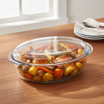 Pyrex 459A000/7043 Oválný hrnec, sklo, průhledné, 0,34 x 0,22 x 0,13 cm