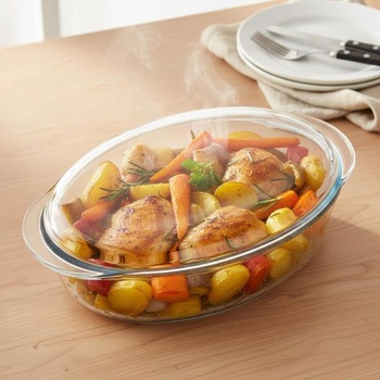 Pyrex 459A000/7043 Oválny hrniec, sklo, priehľadné, 0,34 x 0,22 x 0,13 cm