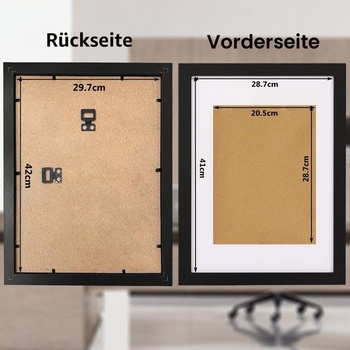 Fotorámik MEGAROOM A3 čierny (29,7x42cm) – Nerozbitné plexisklo a vysoko kvalitné MDF so vzhľadom