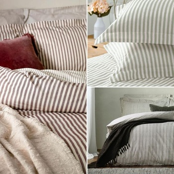 Sada povlečení na peřinu Yard Hebden Striped (přírodní velikost King) Přírodní velikost King –