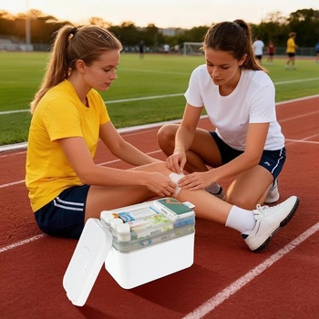 3poschodová úložná schránka na lieky - Lekárnička, domáca lekárnička s priehradkou, úložné boxy na
