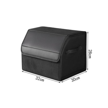 Vodeodolný, odolný proti opotrebovaniu, skladací kožený úložný box do kufra auta, úložný box do sedanu