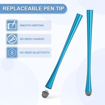 PATIKIL 2 kusy tenkého tabletového pera 2 v 1, univerzální stylus, modrý
