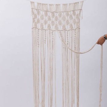 YilinkMart Macramé nástěnná tapiserie, ručně tkaná macramé tapiserie boho dveřní závěsné závěsy
