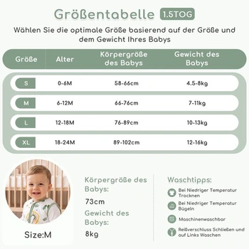 Detský spací vak 1,5 Tog, celoročný