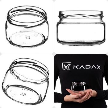 KADAX 10dílná sada 250ml TO82 sklenic na lesní džem, zavařovacích sklenic, skladovacích sklenic,