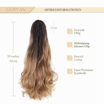 50cm culík/cop/prodlužování vlasů, dlouhé kudrnaté drápy, připínací culík/prodlužování syntetických