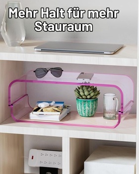 Akrylový stojan na monitor, sada 2 kusů, 2úrovňový modulární stojan na obrazovku, stojan na monitor