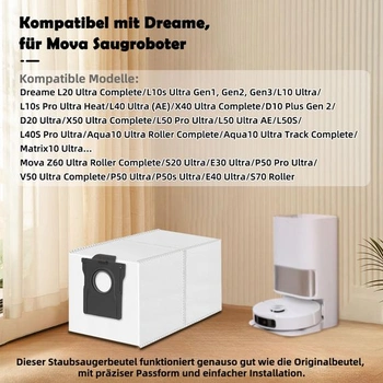 12 prachových vreciek pre Dreame L40/A/L50/AE/L40s/L50s Pro/L10s Ultra Gen3 radu X/L