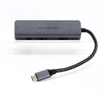 Adaptér USB-C s duálnym HDMI, dokovacia stanica Newmight 4 v 1 s USB-C pre dva monitory, vybavená 2
