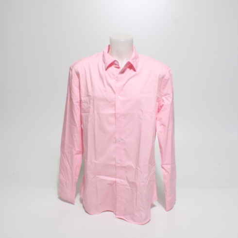 Pánská košile Coofandy růžová M